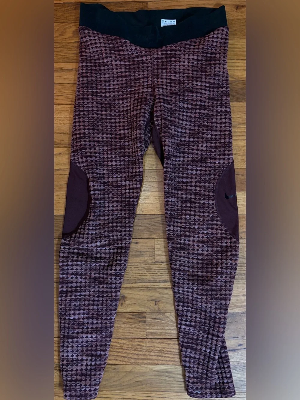 Nike Pro Hyperwarm Textured Knit Leggings Plum / Black XL⁠
